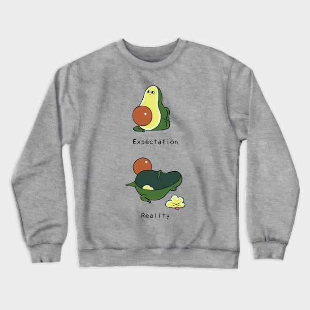 Avocado First Time Yoga Crewneck Sweatshirt by huebucket